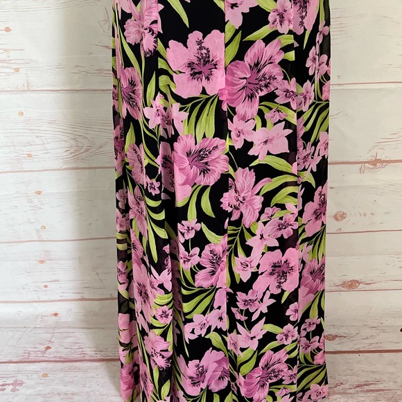 Bar III Women's Maxi Dress Size Small Pink Floral Sleeveless Ruffles Flowy - Picture 9 of 12
